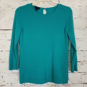Talbots 100% Pure Cashmere Sweater Women’s Small Teal Lightweight Elegant Chic